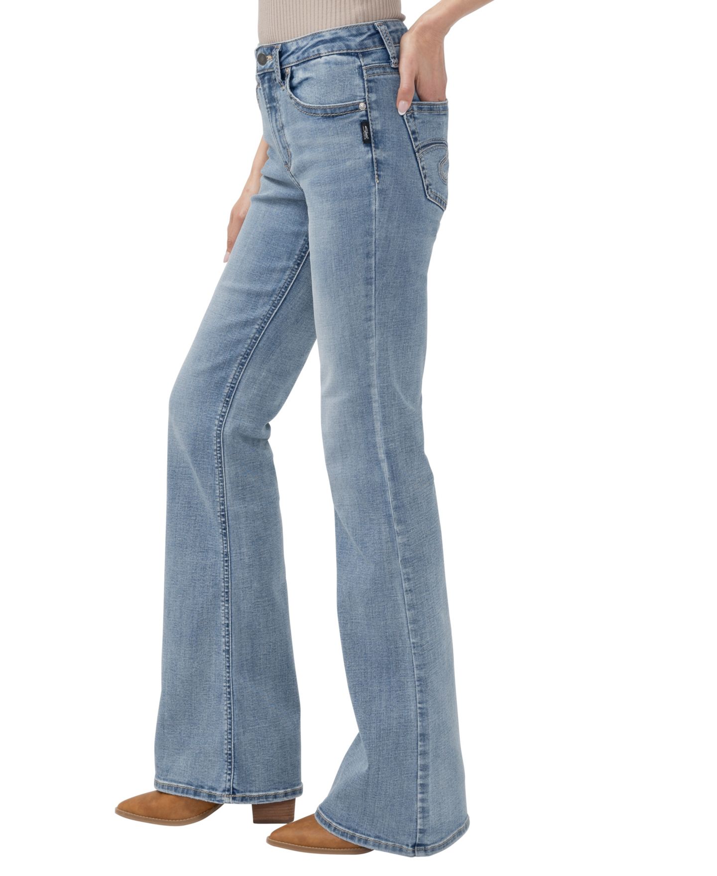 Женские джинсы Silver Jeans Co. Most Wanted Mid-Rise Flared-Leg, цвет: Lyric — фото 2