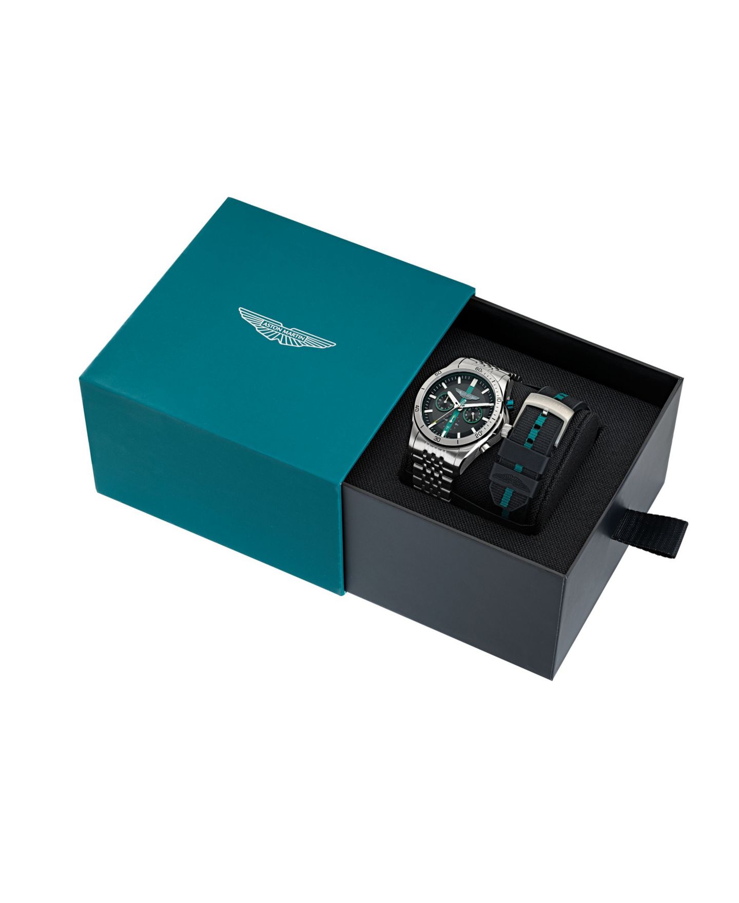 Мужские часы Aston Martin Quartz Three-Hand Stainless Steel Bracelet Watch 45mm — фото 4