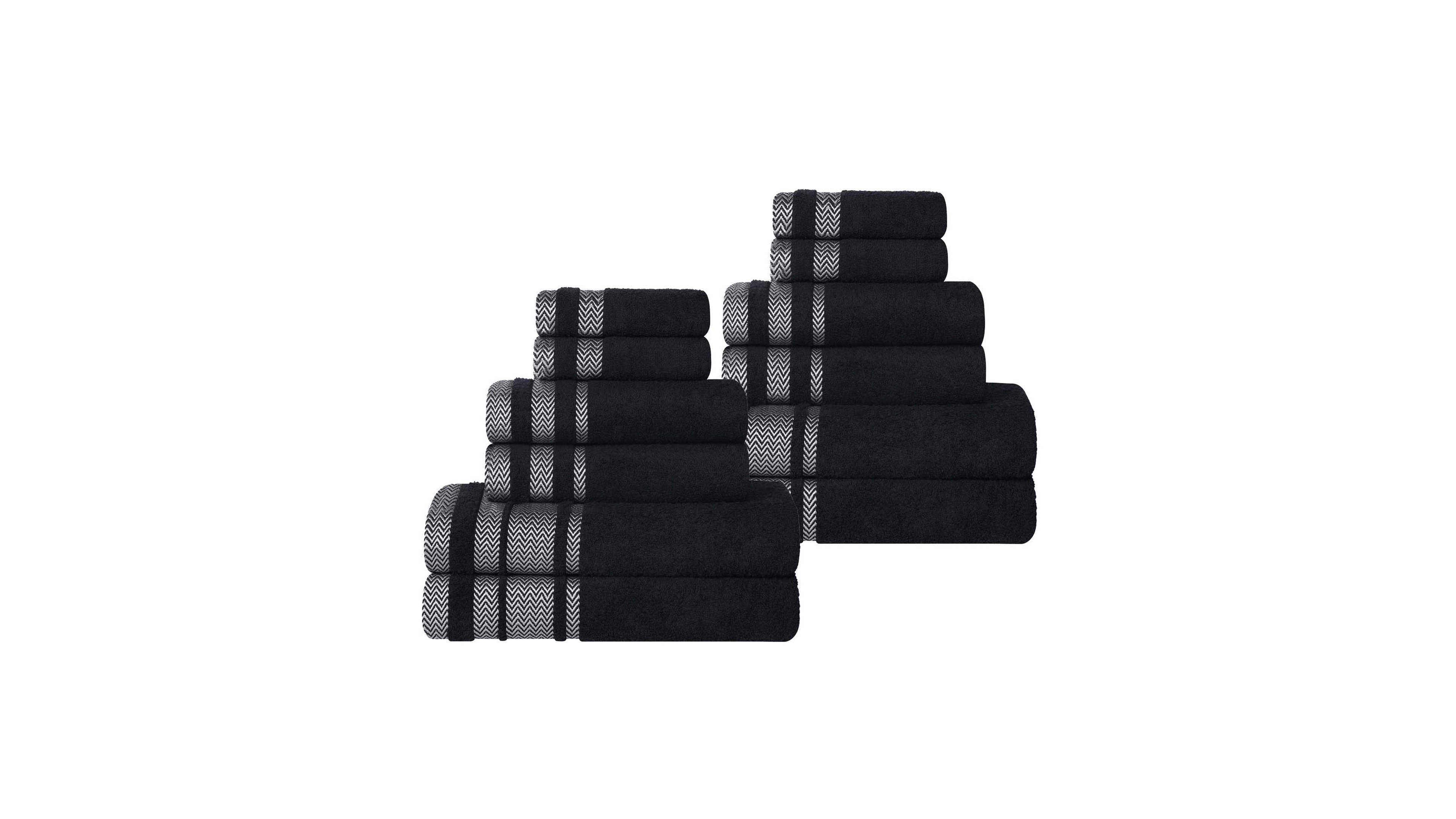 Superior Hays Cotton Absorbent Quick Dry 12-Piece Towel Set