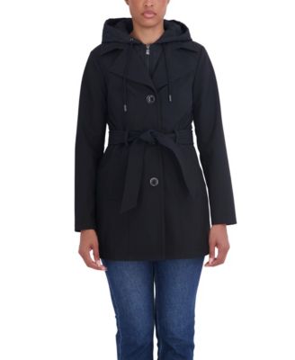 Women's Hooded Softshell Trench Coat