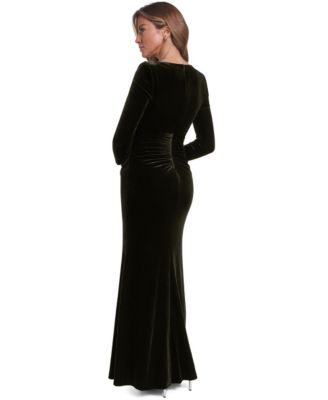 Women's Long Sleeve Velvet Dresses