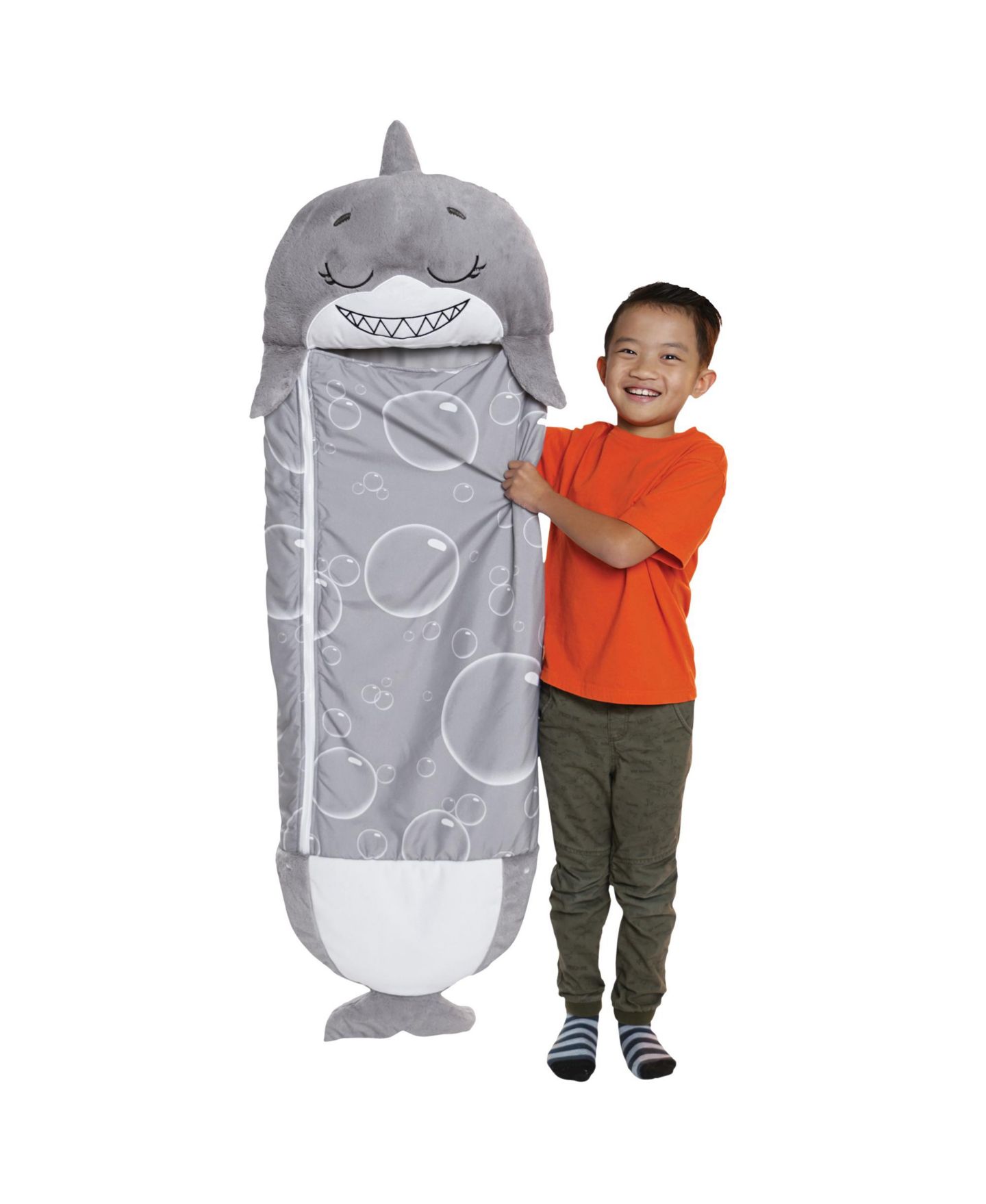 Детские мягкие игрушки Happy Nappers Shark Medium Weighted Pillow and Sleepy Sack, 54"L x 20"W — фото 5