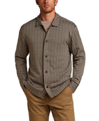 Men's Houndstooth Knit Long-Sleeve Shirt