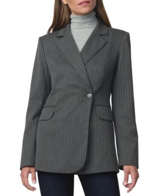 Women's Mecah Pinstripe Polyester/Wool-Blend Unlined Blazer