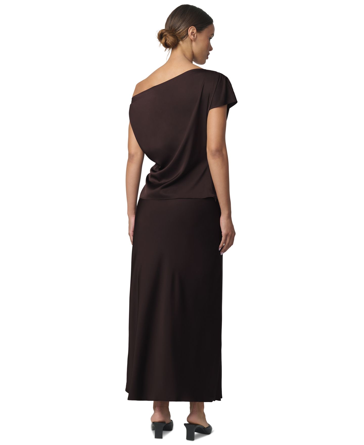 Женская юбка Joe's Jeans Ines A-Line High-Waisted Maxi, цвет: Тёмно-коричневый — фото 5