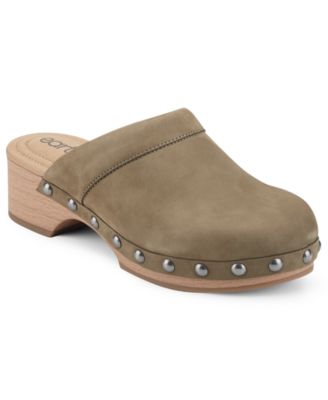 Women's Kimber Leather Studded Block Heel Clogs