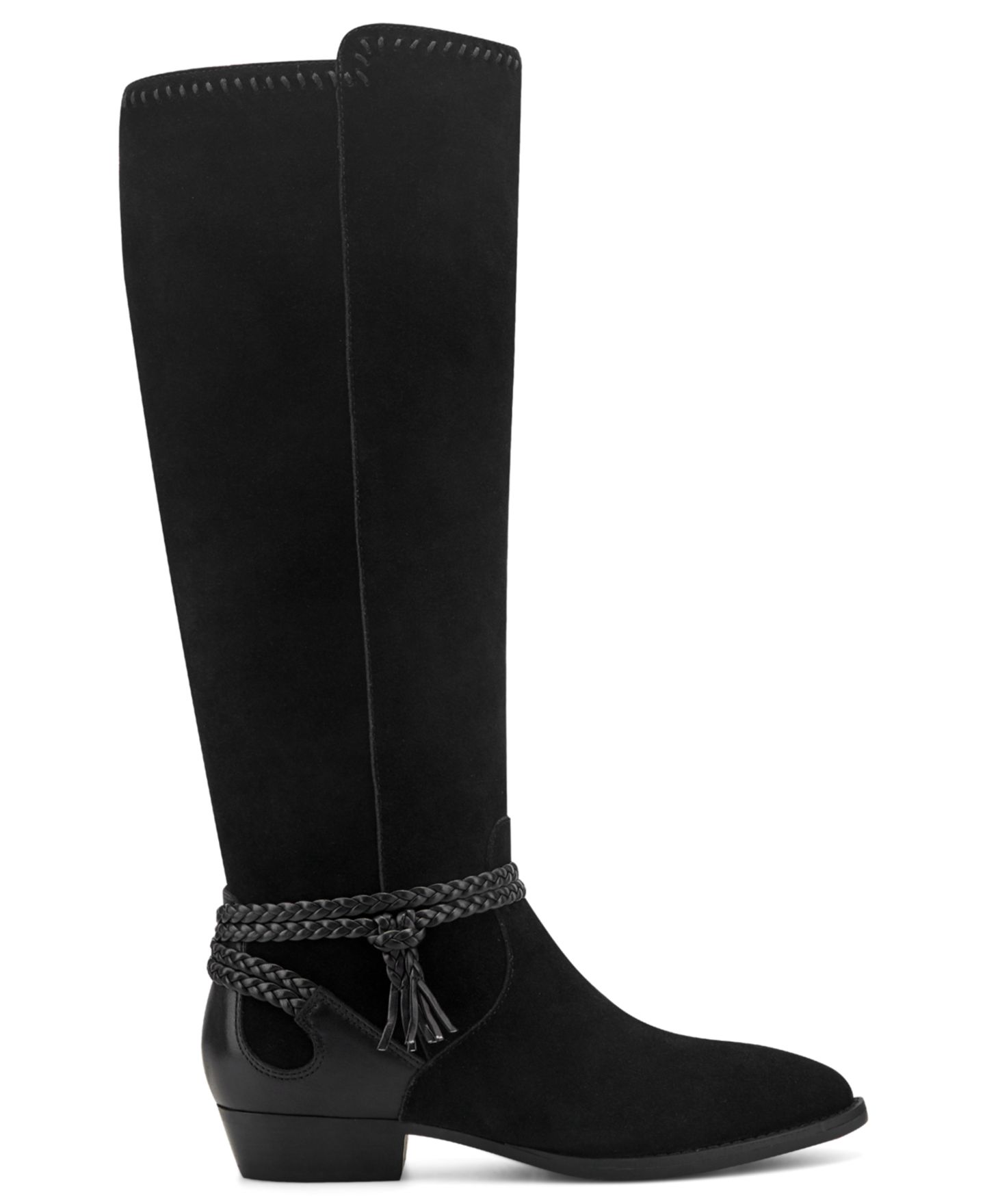 Женские ботинки Earth Perla Tall Suede Riding, цвет: Чёрный замшевый — фото 2