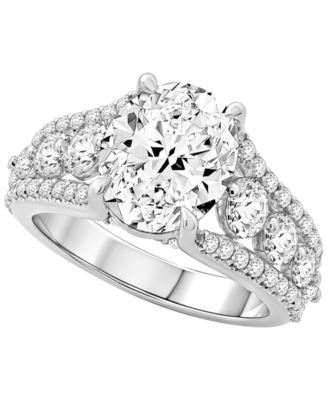 Lab-Grown Diamond Oval Ring (4 ct. t.w.) in 14k White Gold