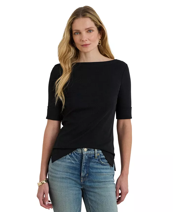 Stretch Boatneck Top