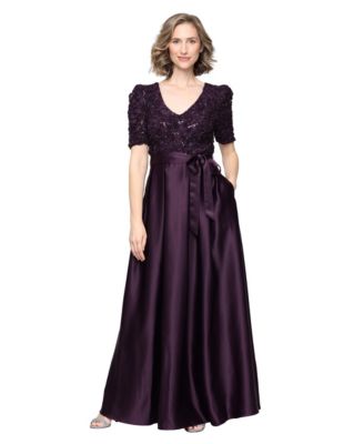 Women's Catherine Long V-Neck Empire Waist Dress
