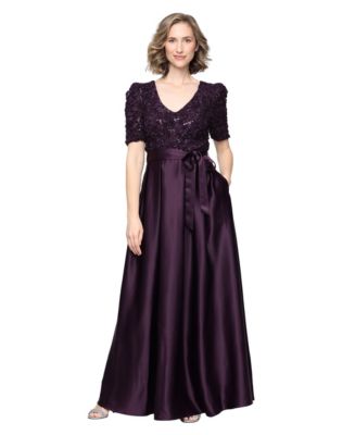 Alex Evenings Women's Catherine Long V-Neck Empire Waist Dress