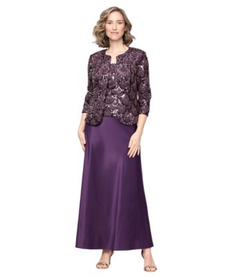 Women's Long Sequin Jacket Dress