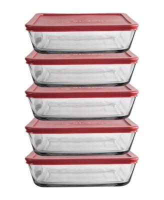 Glass 10-Piece Food Storage Container Set with Lids