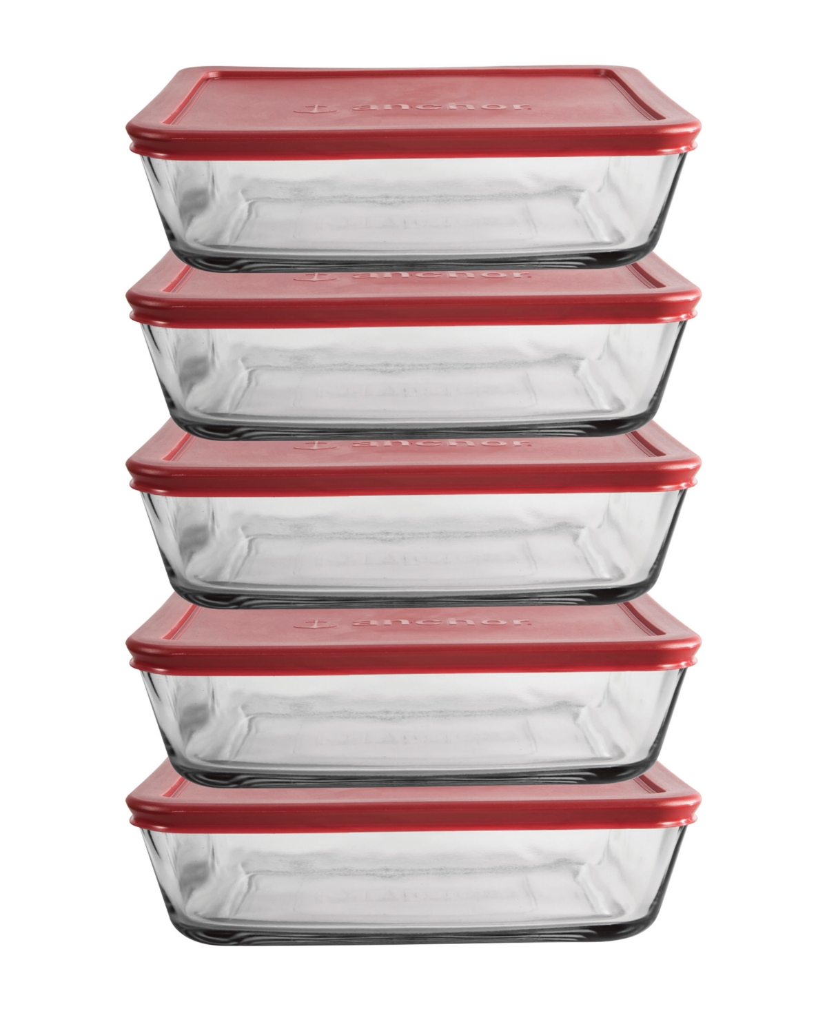 Anchor Hocking Glass 10-piece Food Storage Container Set With Lids In Clear