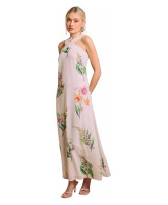 Women's Halter Neck Floral Maxi Dress
