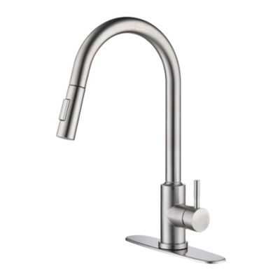 Touch Pull-Down Kitchen Faucet, Single Handle High Arc with 360degree(s) Swivel and 2-Function Sprayer
