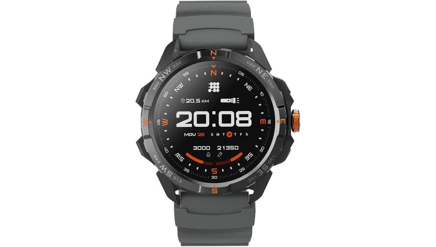 Защищённые смарт-часы Cubitt Terra Special Edition с GPS, картами, Vita Ai, 5ATM, цвет: Чёрный / Оранжевый — фото 1