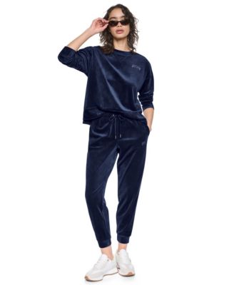 Women's Rhinestone Velour Set
