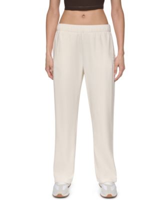 Women's High-Rise Ribbed Super-Soft Velour Straight Leg Pants