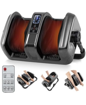 Foot and Calf Massager with Heat Shiatsu Deep Kneading Rolling Smart Electric Leg Massager