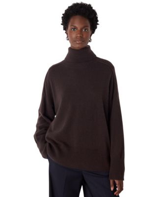 Women's Cashmere Seam Roll Neck Sweater