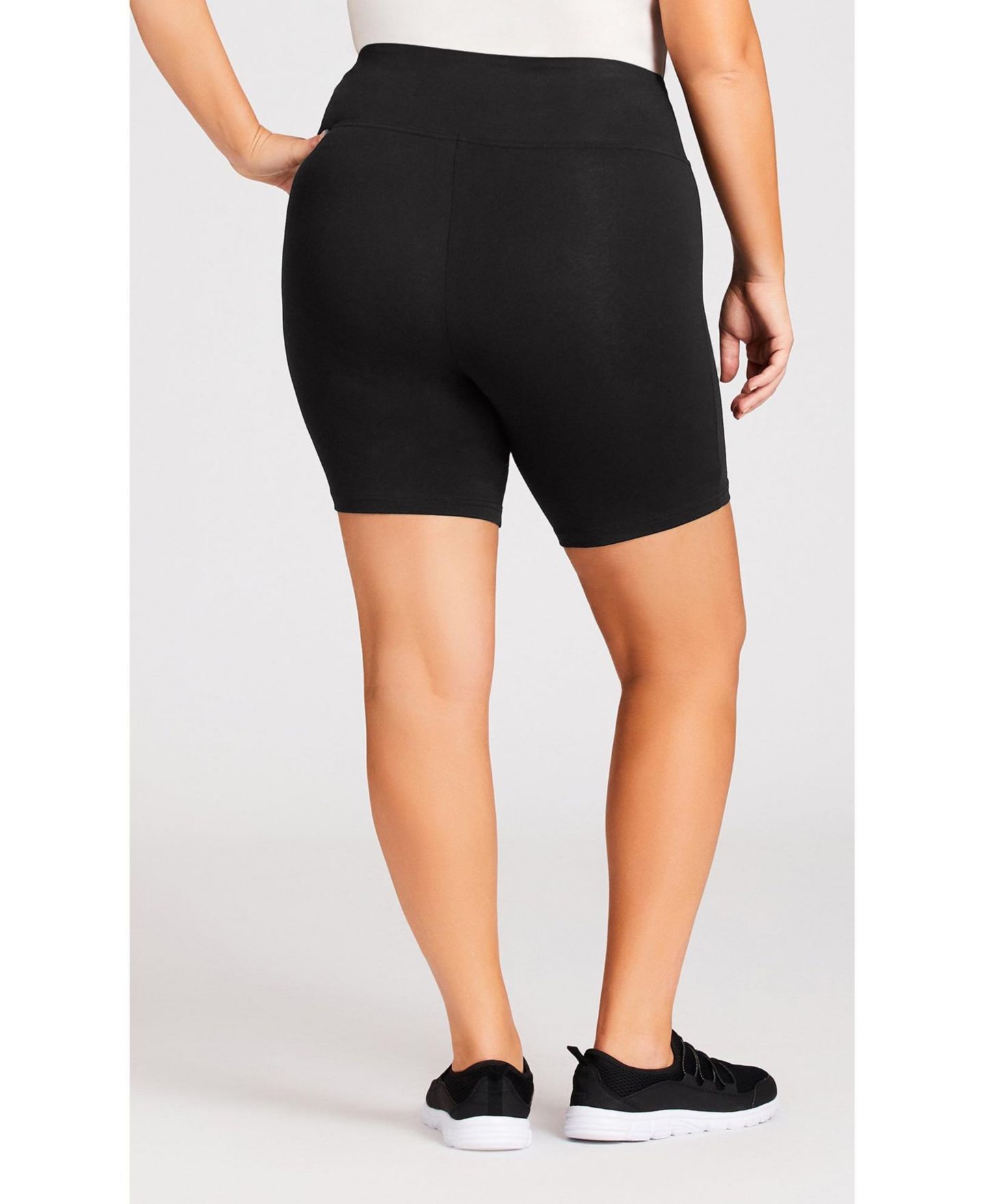 Женские шорты AVENUE Plus Size Active Bike Short, цвет: Чёрный — фото 4