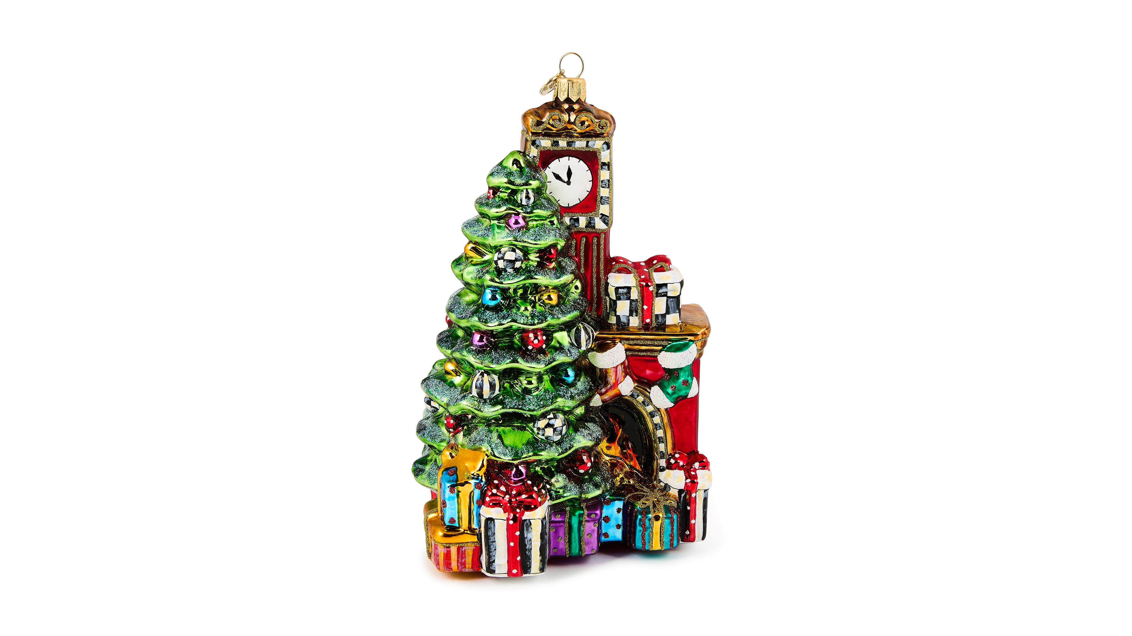 MacKenzie-Childs Fireplace Glass Ornament