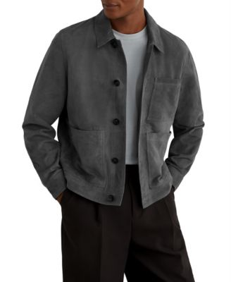 Men's Wilstead Suede Trucker Regular-Fit Jacket