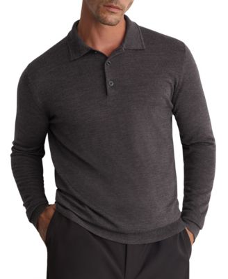 Men's Trafford Long-Sleeve Slim-Fit Merino Wool Polo Shirt