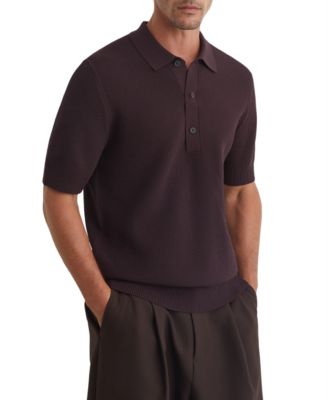 Men's Warren Basket-Stitch Regular-Fit Polo Shirt
