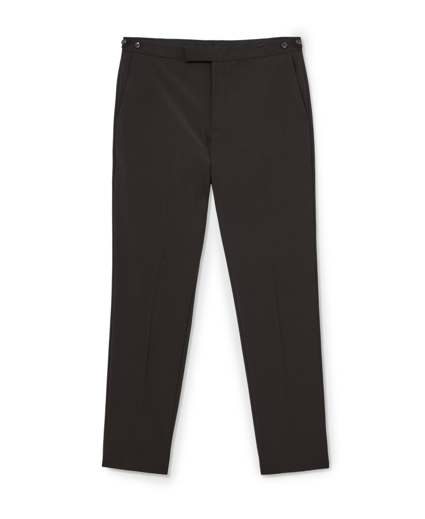 Мужские брюки REISS Dream Side-Adjuster Tailored-Fit Wool-Blend, цвет: Шоколадный коричневый — фото 5