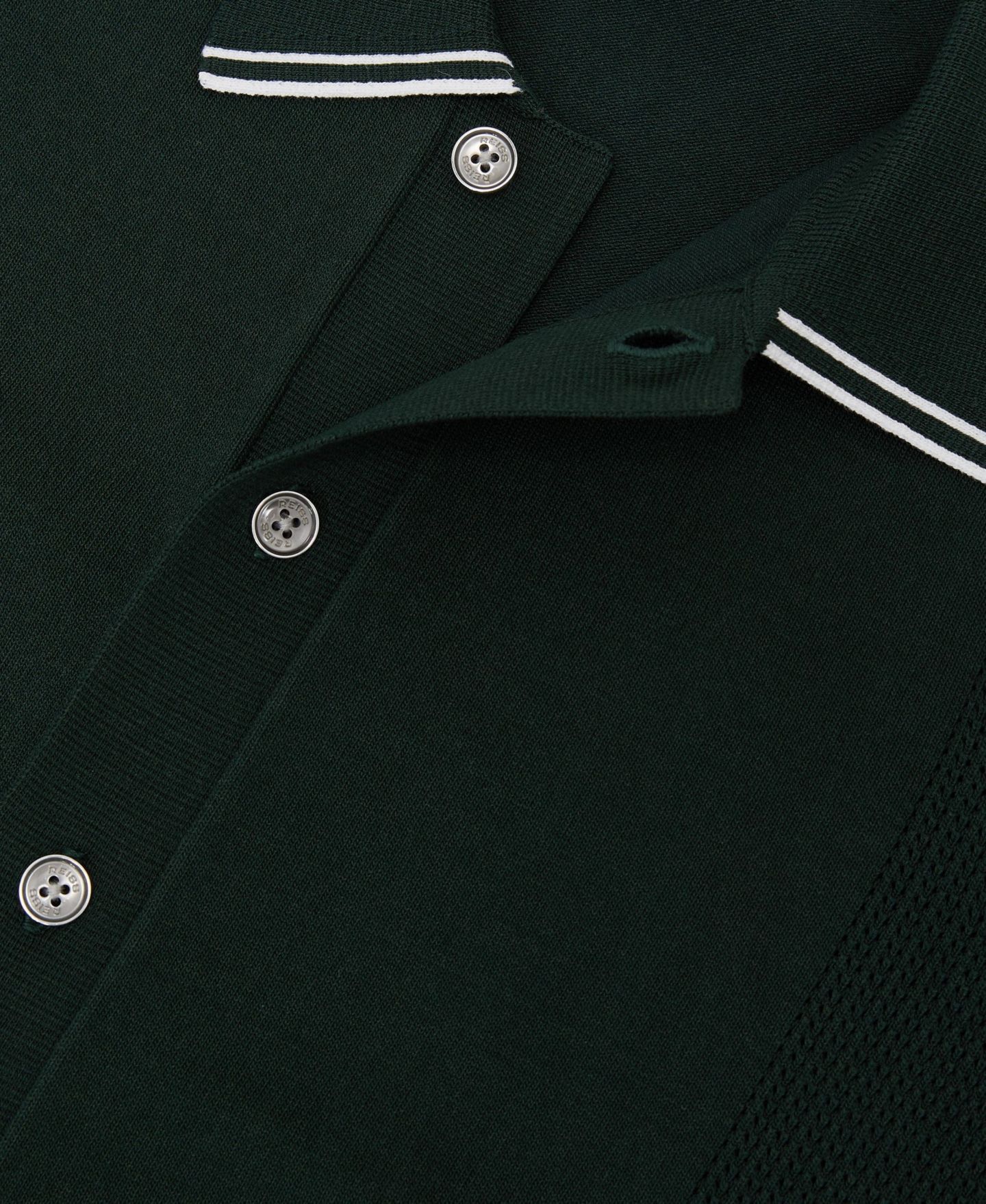 Мужская рубашка REISS Farley Slim-Fit Colour-Block Polo Collar — фото 4