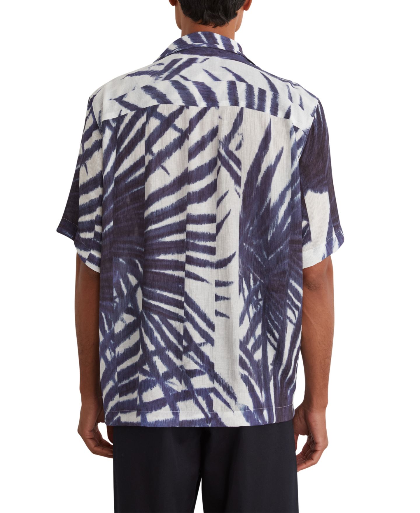 Мужская рубашка REISS Shindora Plissé Cuban-Collar Short-Sleeve — фото 2