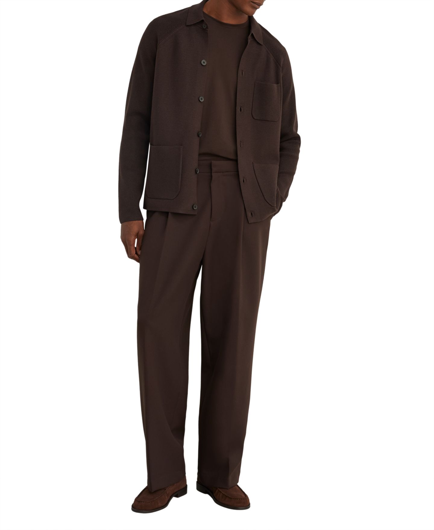 Мужской кардиган REISS Fitzwilliam Rib-Knit Button-Through Cardigan — фото 3