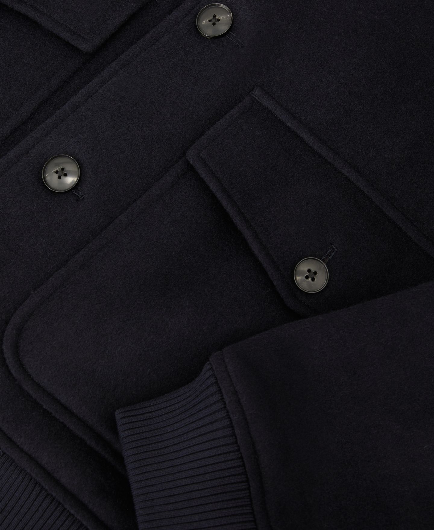Мужская куртка REISS Deluca Wool-Blend Flap-Pocket Bomber — фото 4