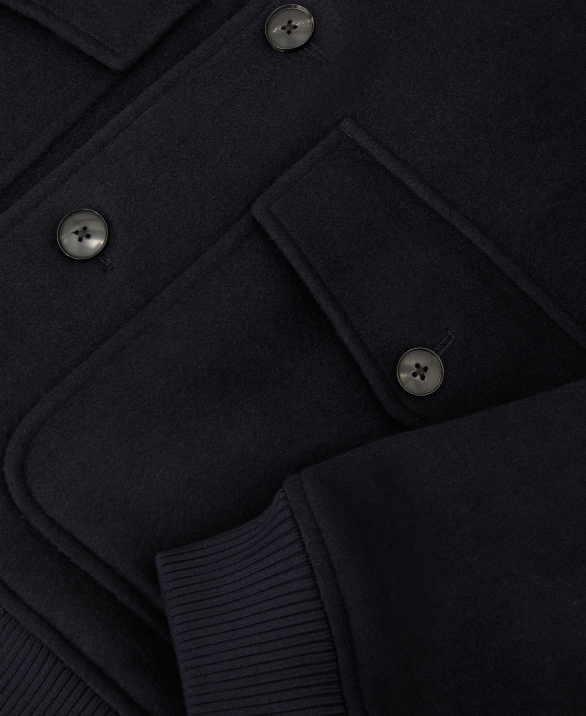 Reiss Men's Deluca Wool-Blend Flap-Pocket Bomber Jacket