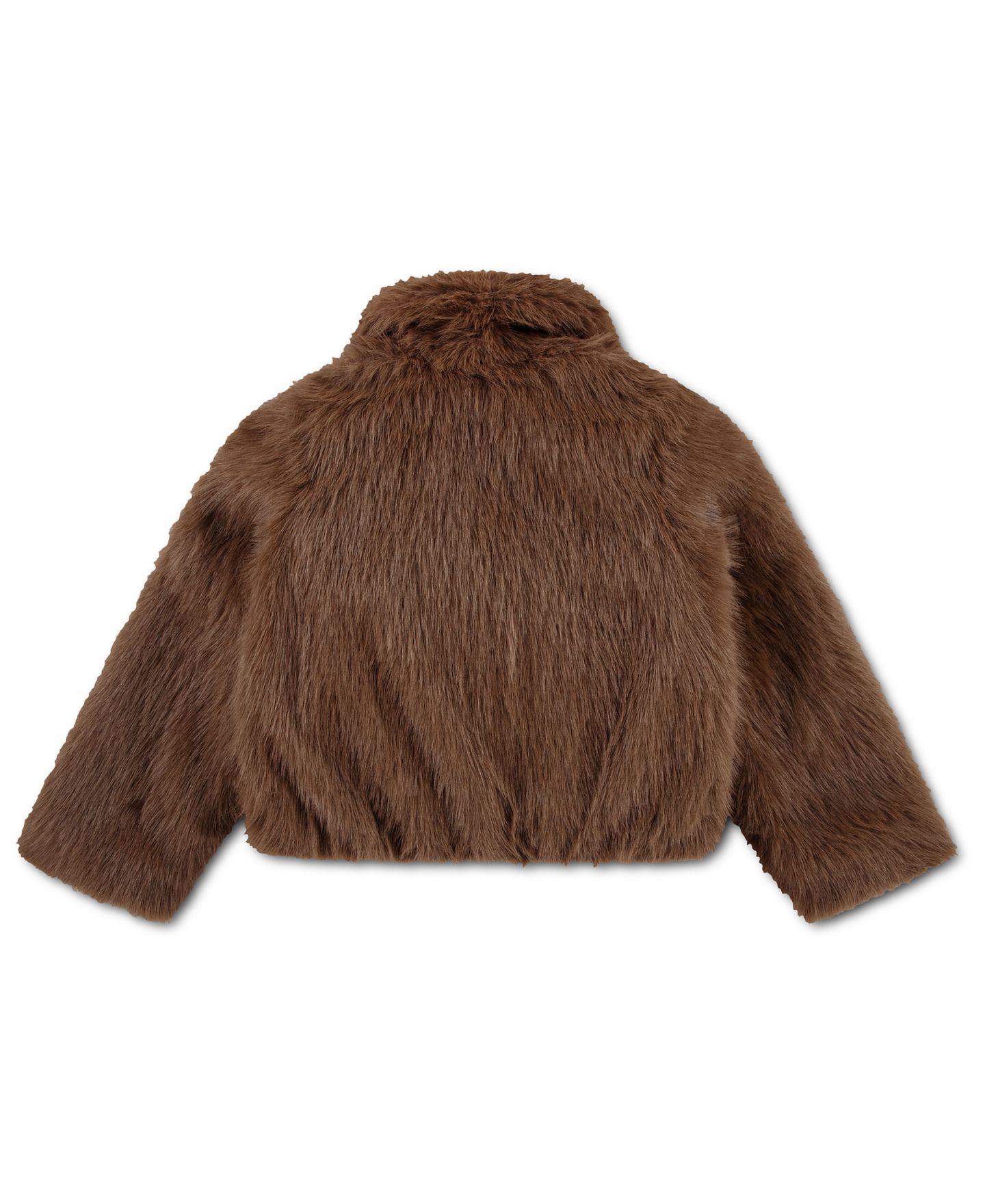 Куртка abercrombie kids Tipped Faux Fur Full-Zip Jacket для девочек, цвет: Brownie — фото 2