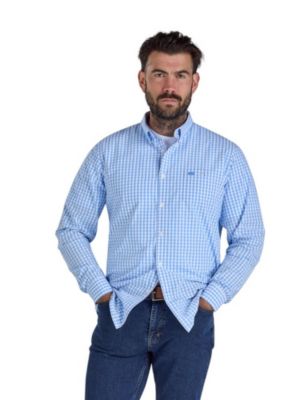 Men's Classic-Fit Gingham Long-Sleeve Dress Shirt