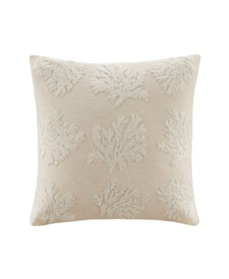 Camila Coral Cotton Jacquard Decorative Pillow Cover, 20" x 20"