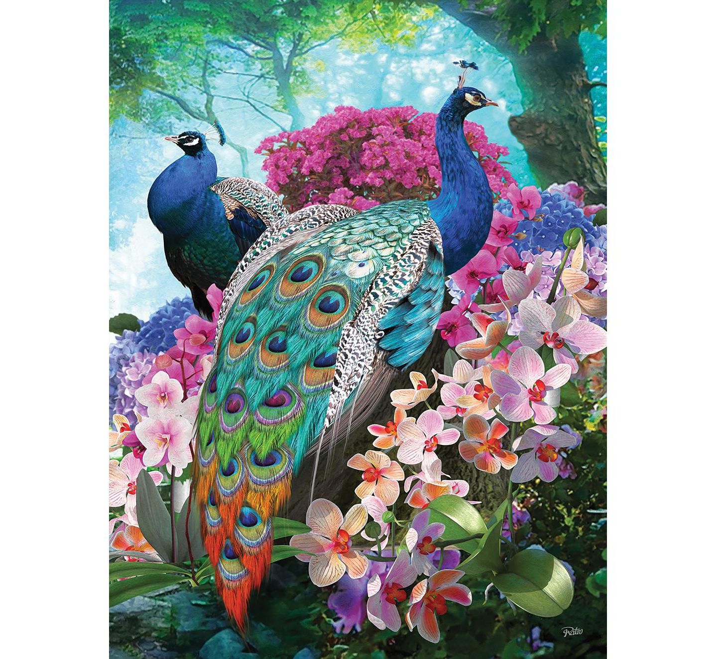 Детский пазл SunsOut Pretty Peacock 300 piece Jigsaw Puzzle for Adults — фото 3