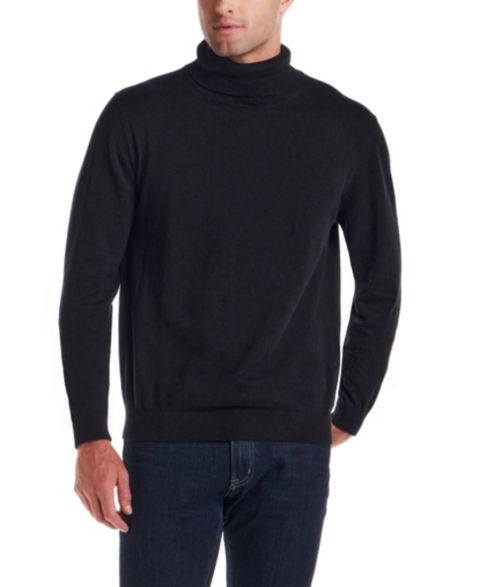 Мужской свитер Weatherproof Vintage Cotton Cashmere Turtle Neck, цвет: Чёрный