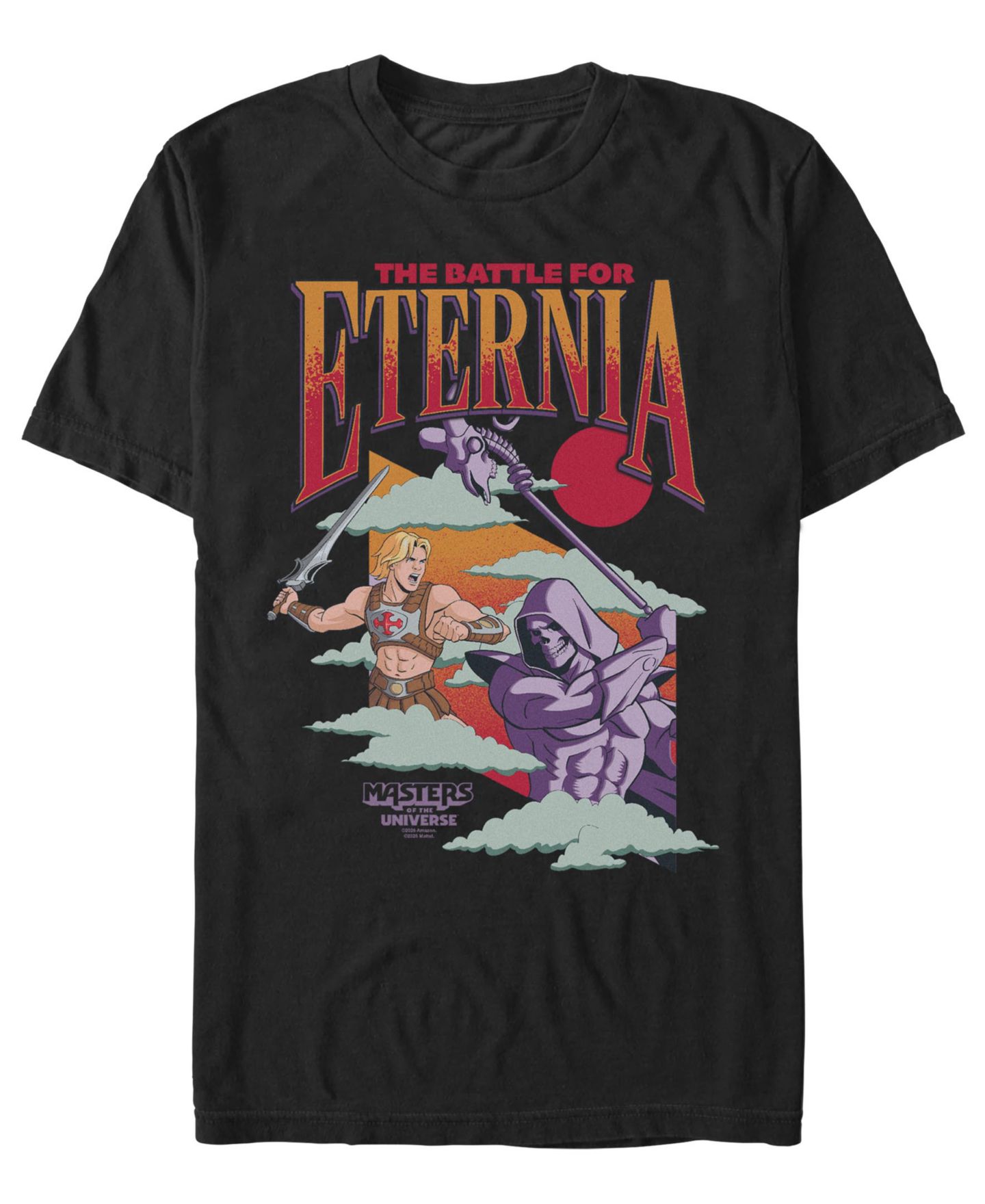 Мужская футболка Fifth Sun Masters of the Universe Eternia Battle Regular-Fit Crewneck, цвет: Чёрный — фото 1