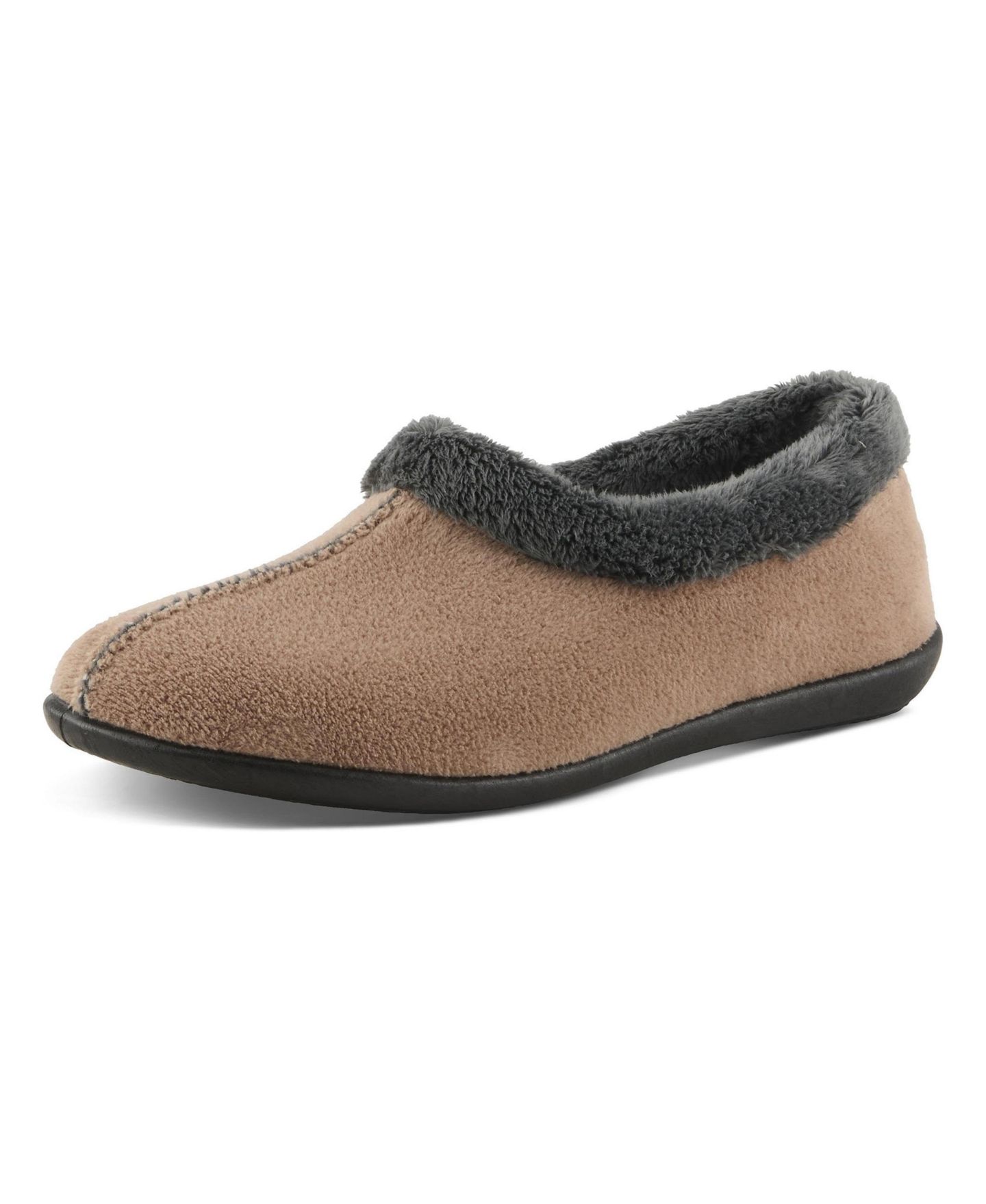 Женские тапочки Flexus Moccasin Slipper with Removable Insole, цвет: Бежевый разноцветный — фото 2