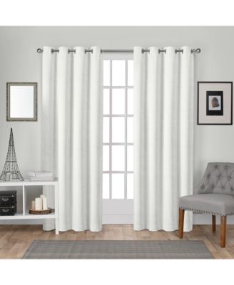 Velvet Heavyweight Light Filtering, Grommet Top Curtain Panels (Set of 2)