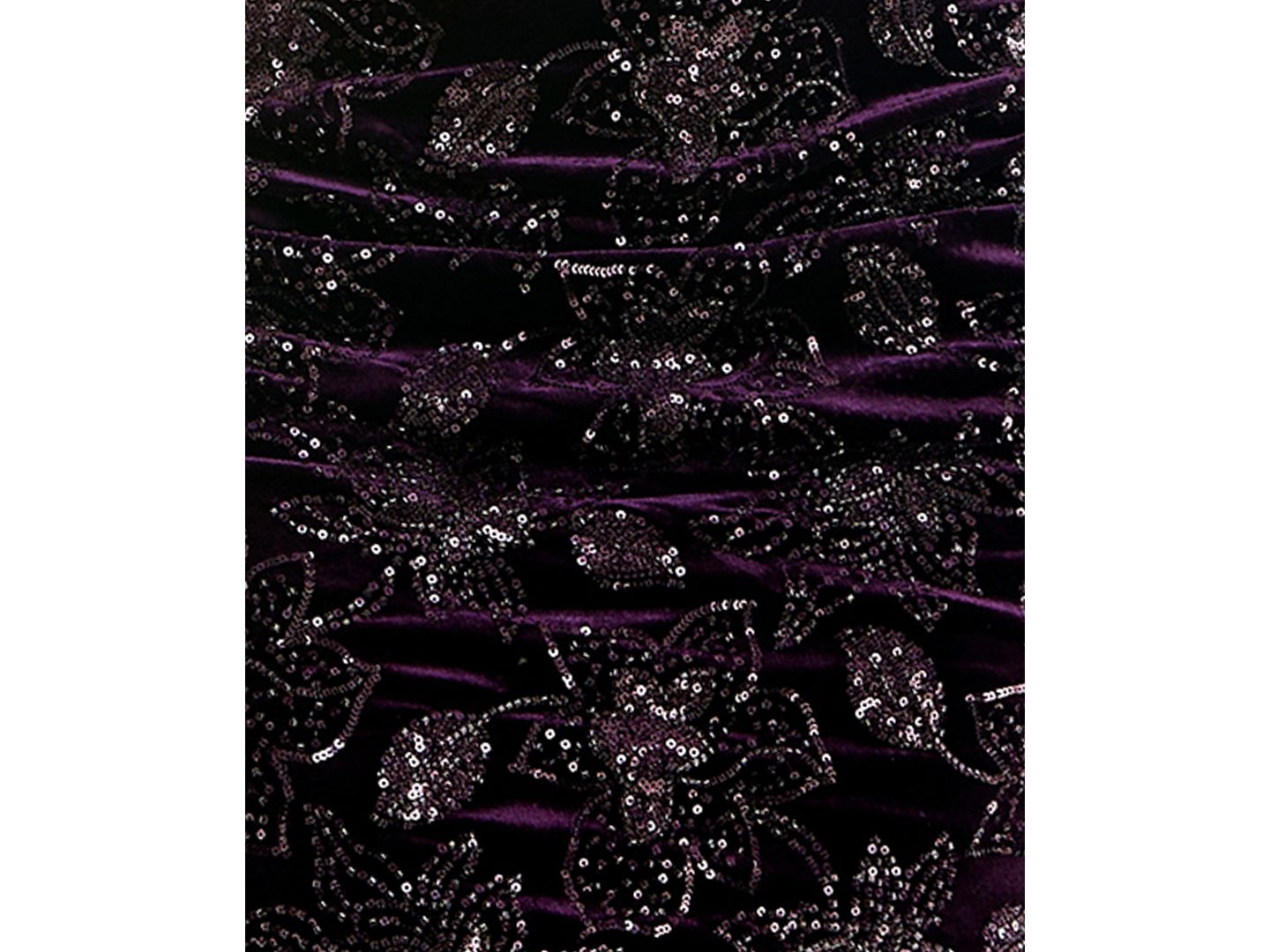 Женское платье KATIA RAE Juniors' Sequined Velvet Lace-Up Back Body-Con, цвет: Баклажановый — фото 5