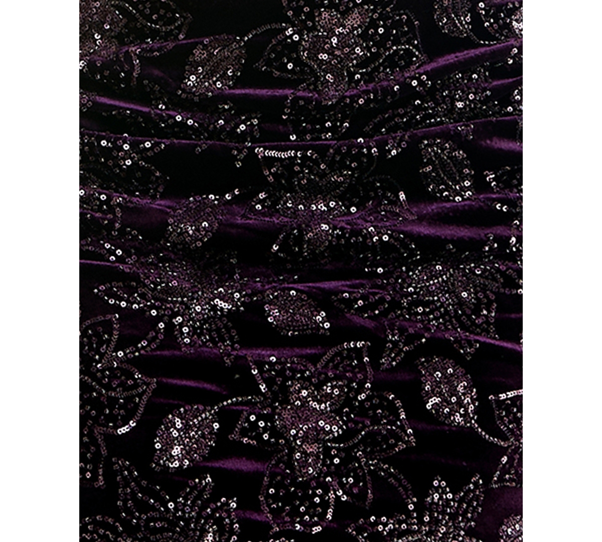 Katia Rae Juniors' Sequined Velvet Lace-Up Back Body-Con Dress