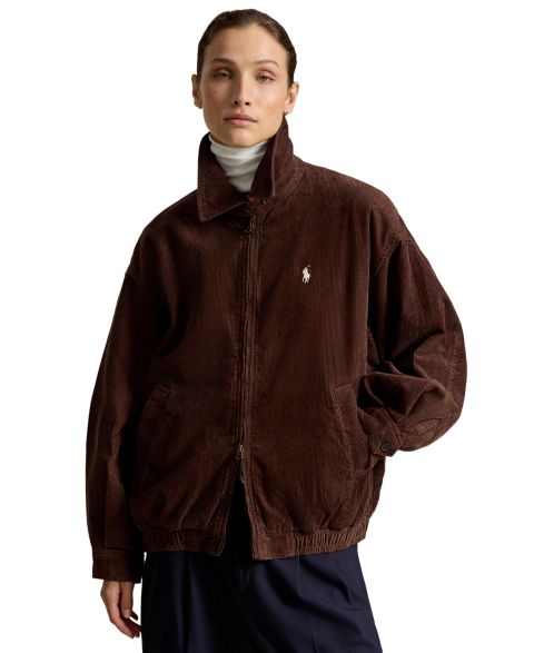 Женская куртка Polo Ralph Lauren Bubble Relaxed-Fit Corduroy, цвет: Коричневый