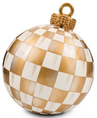 Gold Check Small Tabletop Ornament