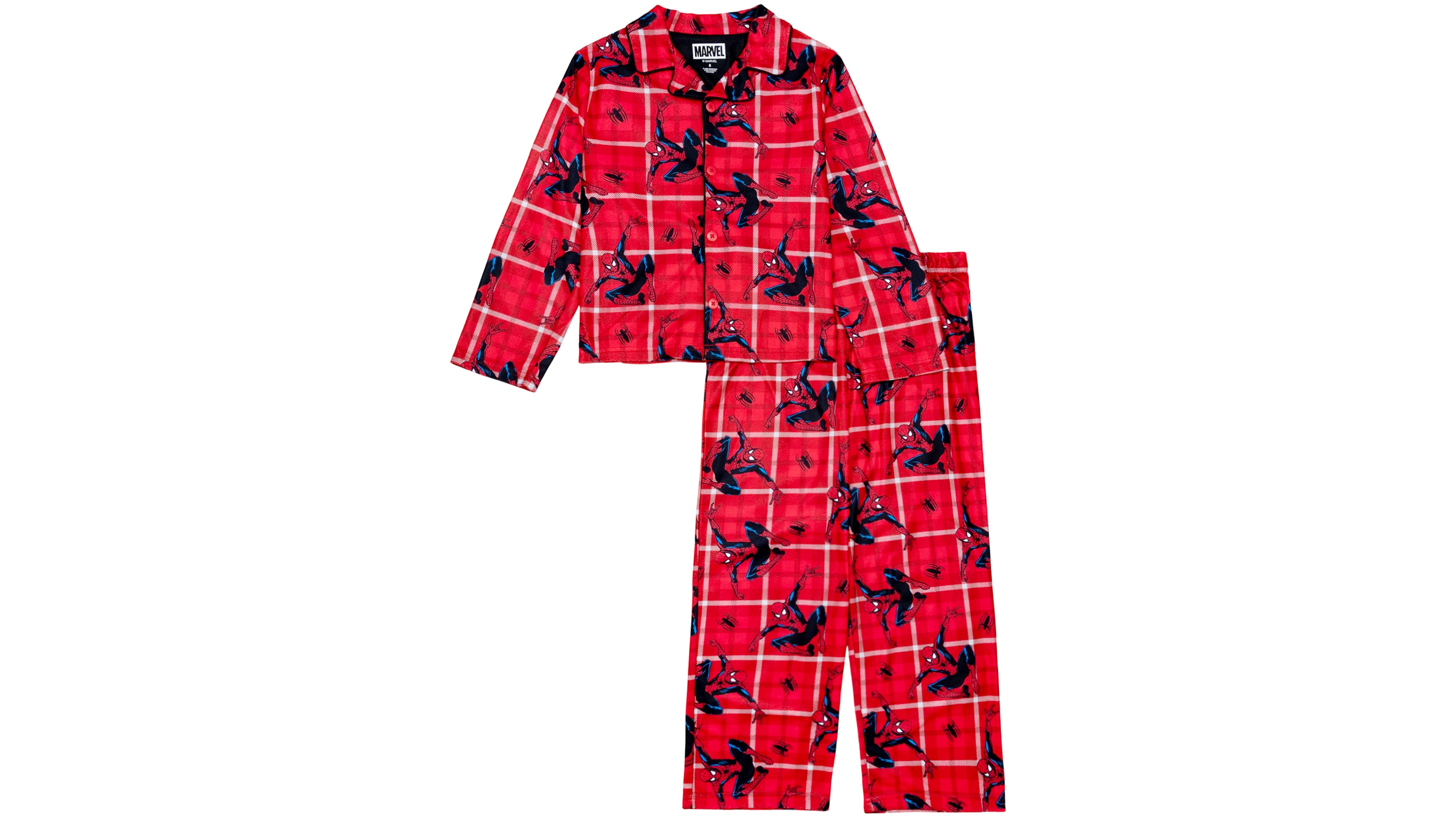 Ame Boys' 4-10 Spider-Man Inner Space Button-Front Pajama, 2-Piece Set