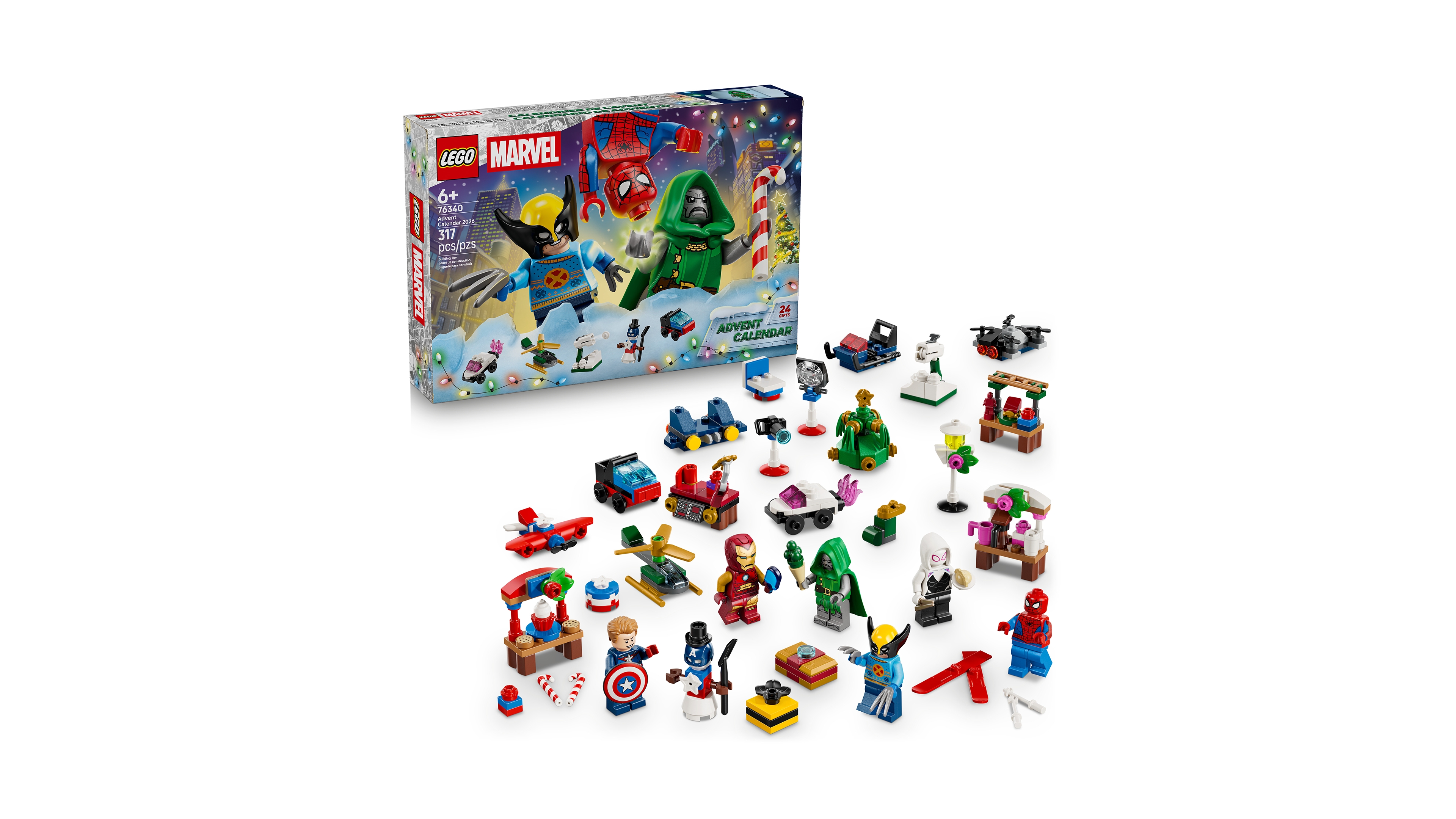 Lego Marvel Advent Calendar 2026 76340 317-Piece Building Set, Ages 6+